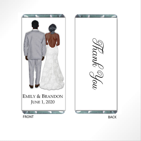 Customized Bride and Groom Candy Bar Wrapper - Cathy's Creations - www.candywrappershop.com