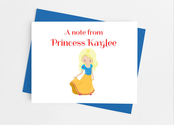 Fairytale Princess Note Cards - Cathy's Creations - www.candywrappershop.com