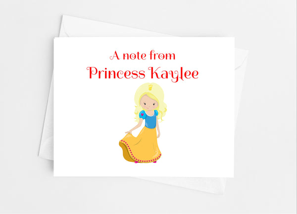 Fairytale Princess Note Cards - Cathy's Creations - www.candywrappershop.com