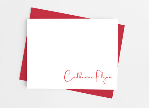 Personalized Stationery Flat Note Cards - Autograph - Cathy's Creations - www.candywrappershop.com