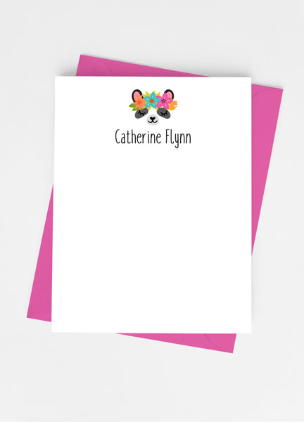 Panda Face Flat Note Cards - Cathy's Creations - www.candywrappershop.com