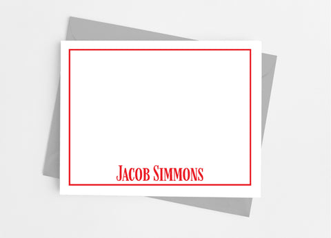 Personalized Stationery Flat Note Cards - Heavy Type - Cathy's Creations - www.candywrappershop.com