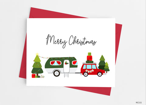 Christmas Camper Note Cards - Cathy's Creations - www.candywrappershop.com