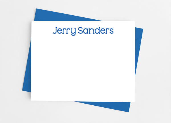 Personalized Men's Stationery Flat Note Cards - Cathy's Creations - www.candywrappershop.com