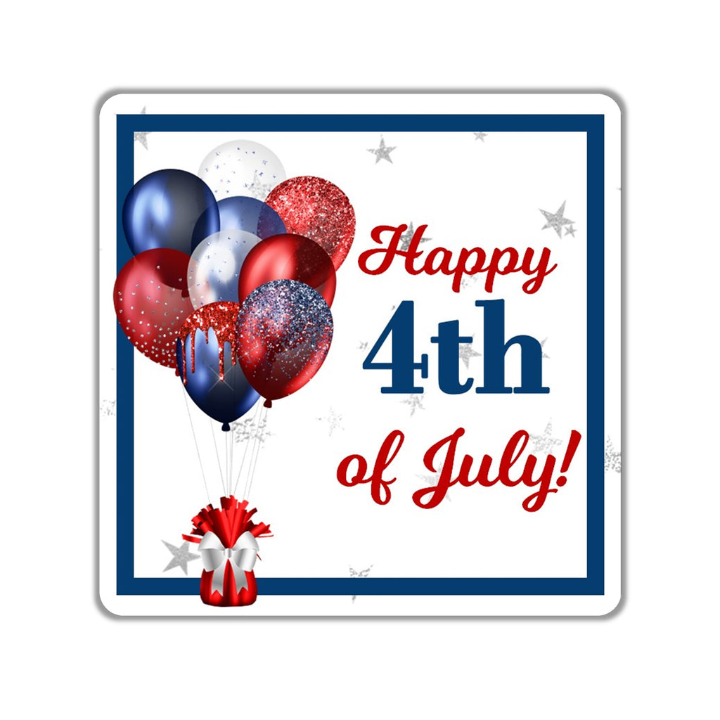 4th of July Favor Stickers OR Tags - Cathy's Creations - www.candywrappershop.com
