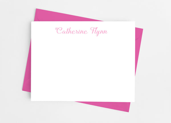 Personalized Stationery Flat Note Cards - Classic Script - Cathy's Creations - www.candywrappershop.com