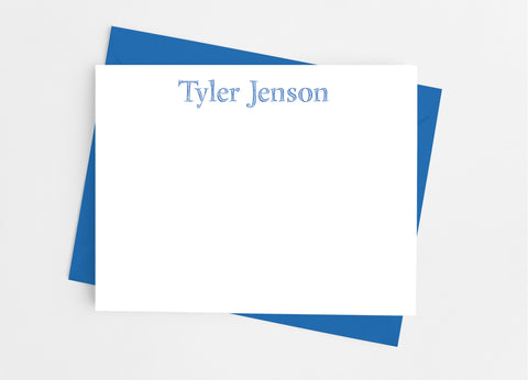 Personalized Stationery Flat Note Cards - Textured Type - Cathy's Creations - www.candywrappershop.com
