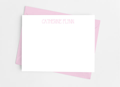 Personalized Stationery Flat Note Cards - Vintage Type - Cathy's Creations - www.candywrappershop.com