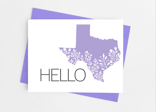 State Outline Hello Note Cards - Cathy's Creations - www.candywrappershop.com