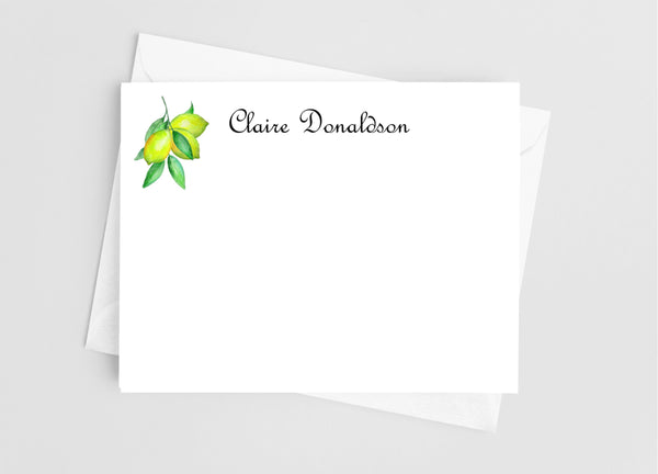 Lemon Flat Note Cards - Cathy's Creations - www.candywrappershop.com