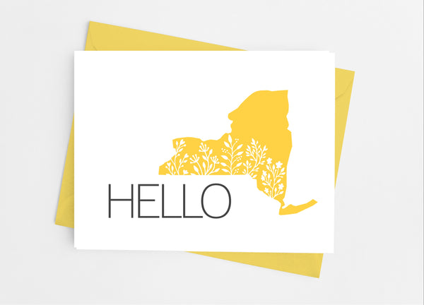 State Outline Hello Note Cards - Cathy's Creations - www.candywrappershop.com