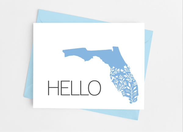 State Outline Hello Note Cards - Cathy's Creations - www.candywrappershop.com