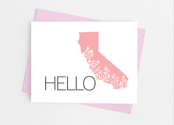State Outline Hello Note Cards - Cathy's Creations - www.candywrappershop.com