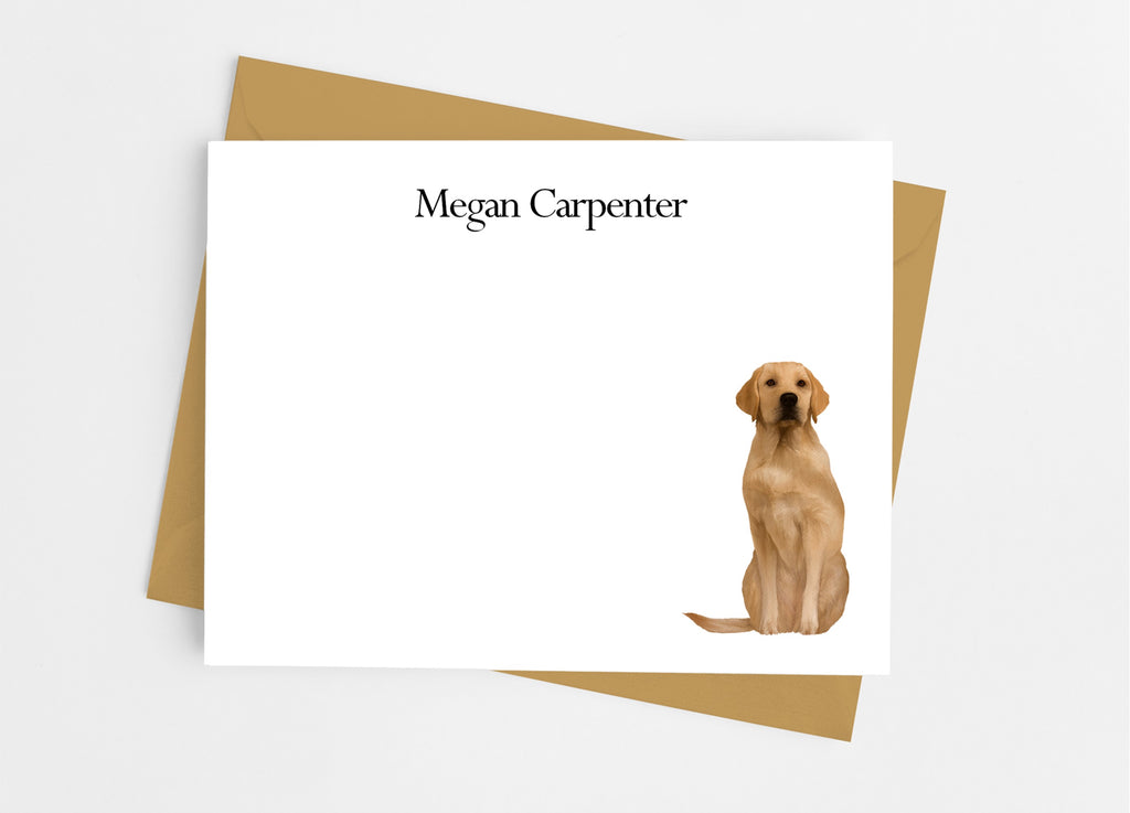 Golden Retriever Flat Note Cards - Cathy's Creations - www.candywrappershop.com
