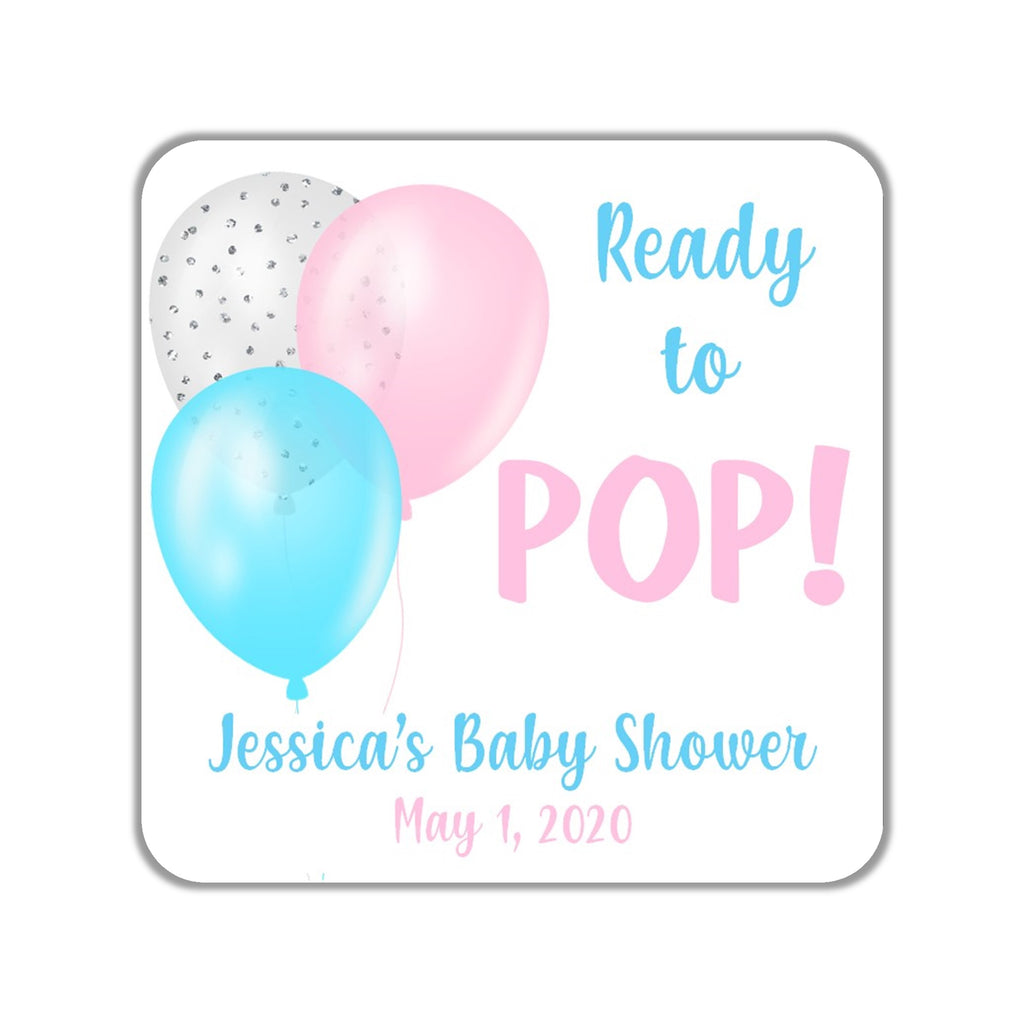 Ready to Pop Baby Shower Favor Stickers OR Tags - Cathy's Creations - www.candywrappershop.com