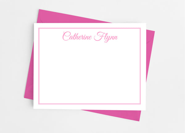 Personalized Stationery Flat Note Cards - Classic Script - Cathy's Creations - www.candywrappershop.com