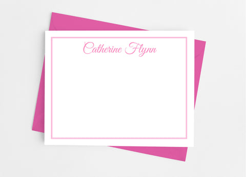 Personalized Stationery Flat Note Cards - Classic Script - Cathy's Creations - www.candywrappershop.com