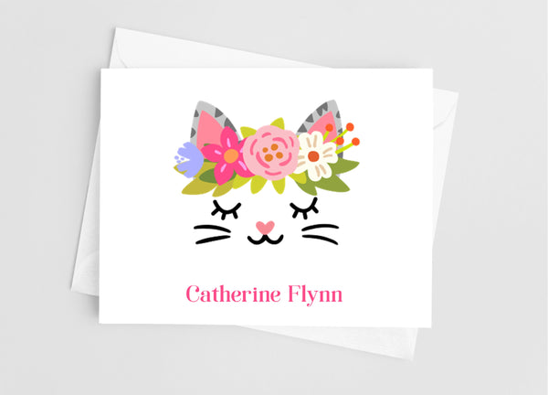 Cat Face Note Cards - Cathy's Creations - www.candywrappershop.com