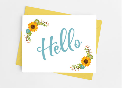 Note Card Hello Hello Note Cards– Cathy Wraps - www.candywrappershop.com