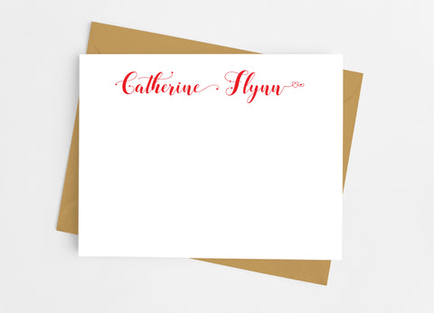 Personalized Stationery Flat Note Cards - Modern Love Calligraphy - Cathy's Creations - www.candywrappershop.com