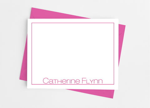 Personalized Stationery Flat Note Cards - Contemporary - Cathy's Creations - www.candywrappershop.com