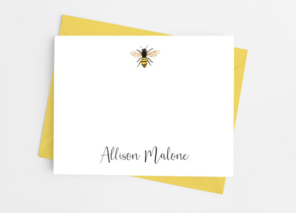 Bee Flat Note Cards - Cathy's Creations - www.candywrappershop.com