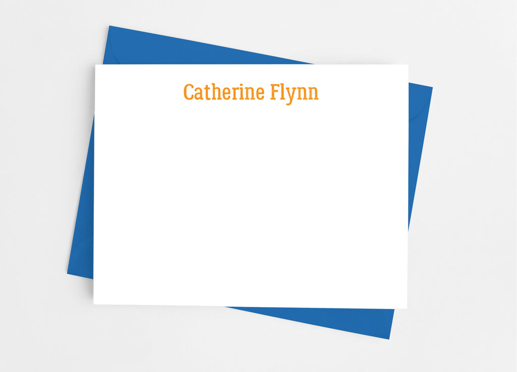 Personalized Stationery Flat Note Cards - Basic Type - Cathy's Creations - www.candywrappershop.com