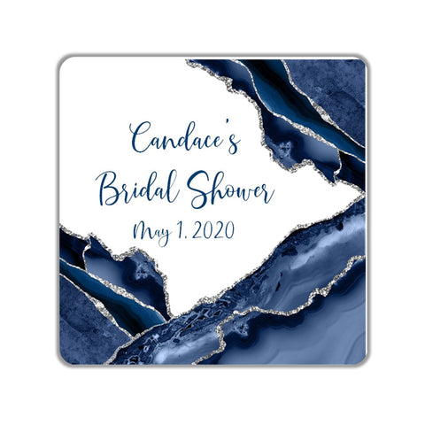 Blue Agate Favor Stickers OR Tags - Cathy's Creations - www.candywrappershop.com