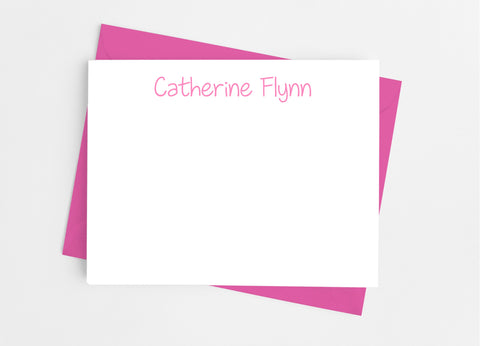 Personalized Stationery Flat Note Cards - Juvenile Type - Cathy's Creations - www.candywrappershop.com