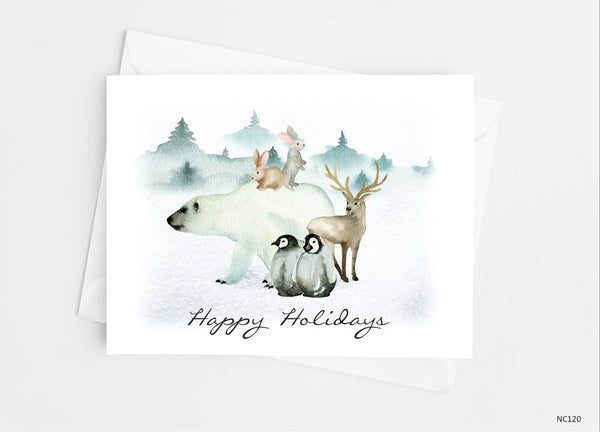 Arctic Animals Note Cards - Cathy's Creations - www.candywrappershop.com