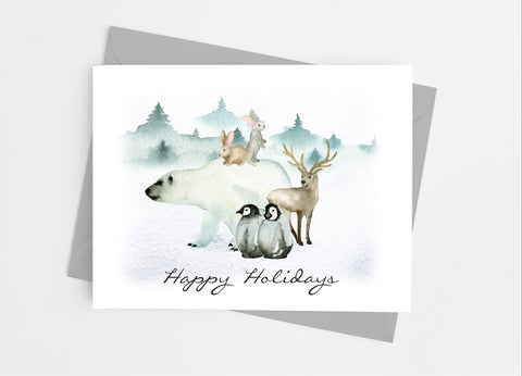 Arctic Animals Note Cards - Cathy's Creations - www.candywrappershop.com