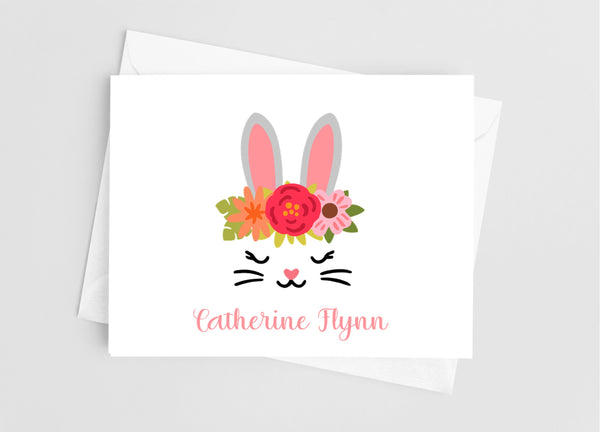 Bunny Face Note Cards - Cathy's Creations - www.candywrappershop.com
