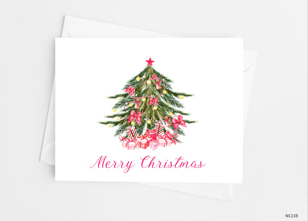 Preppy Christmas Tree Note Cards - Cathy's Creations - www.candywrappershop.com