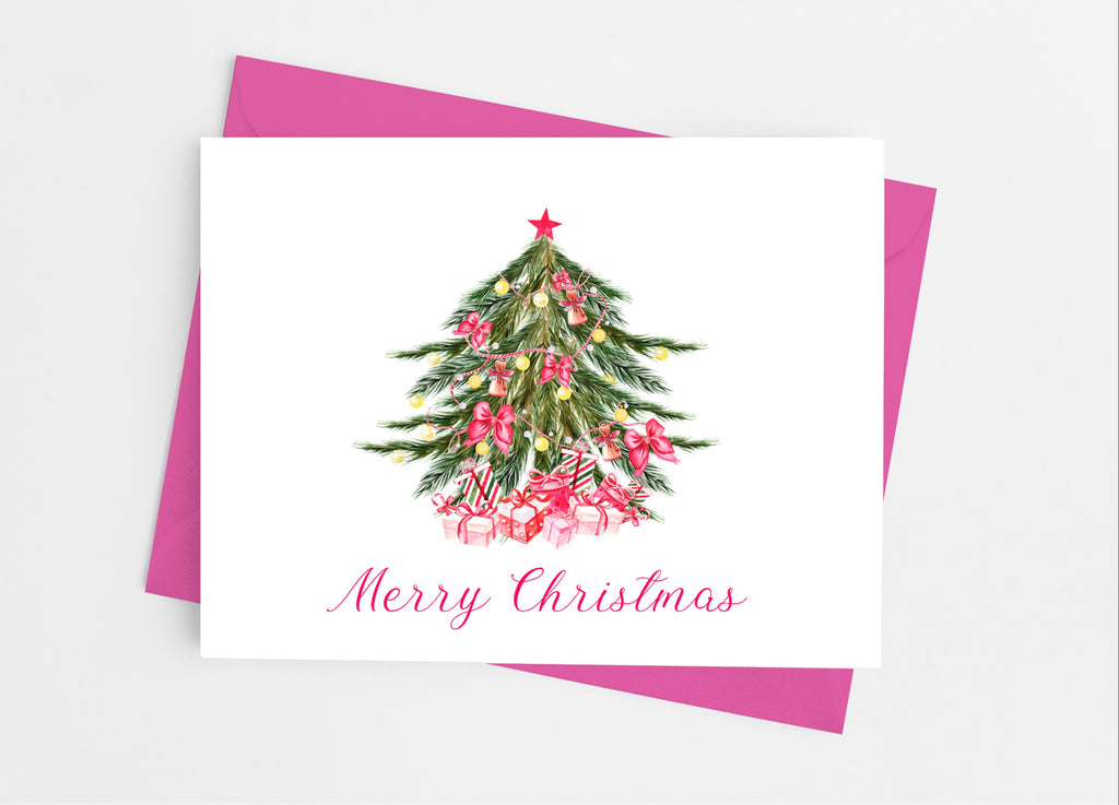 Preppy Christmas Tree Note Cards - Cathy's Creations - www.candywrappershop.com
