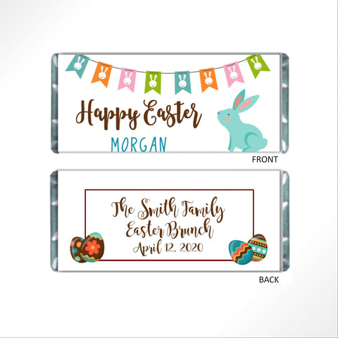Easter Bunny Banner Candy Bar Wrapper - Cathy's Creations - www.candywrappershop.com